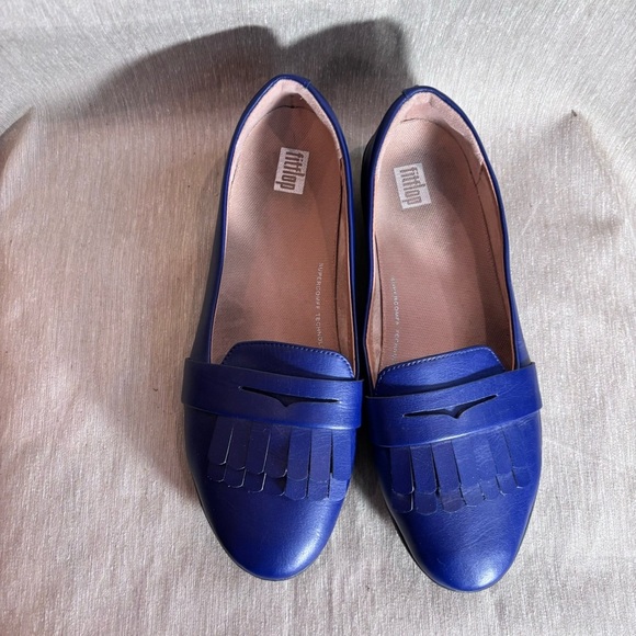 FITFLOP Sz 8.5 Comfort Almond Toe Tongue Toe Box Slip On Shoes Flats - Picture 3 of 10